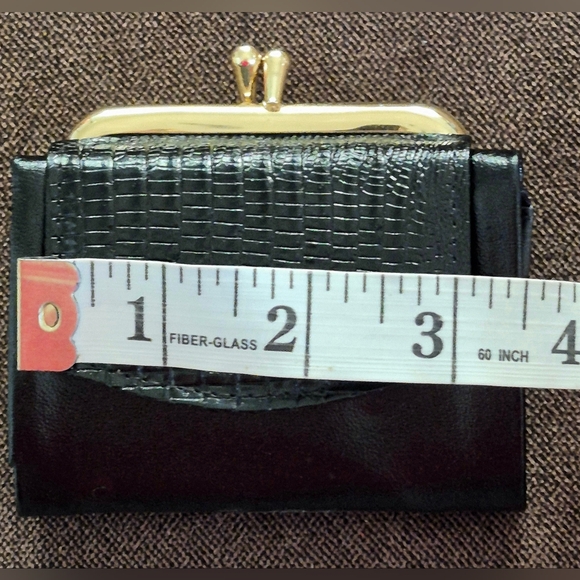 Vintage Princess Gardner Folding Black Leather Wallet - Picture 4 of 15